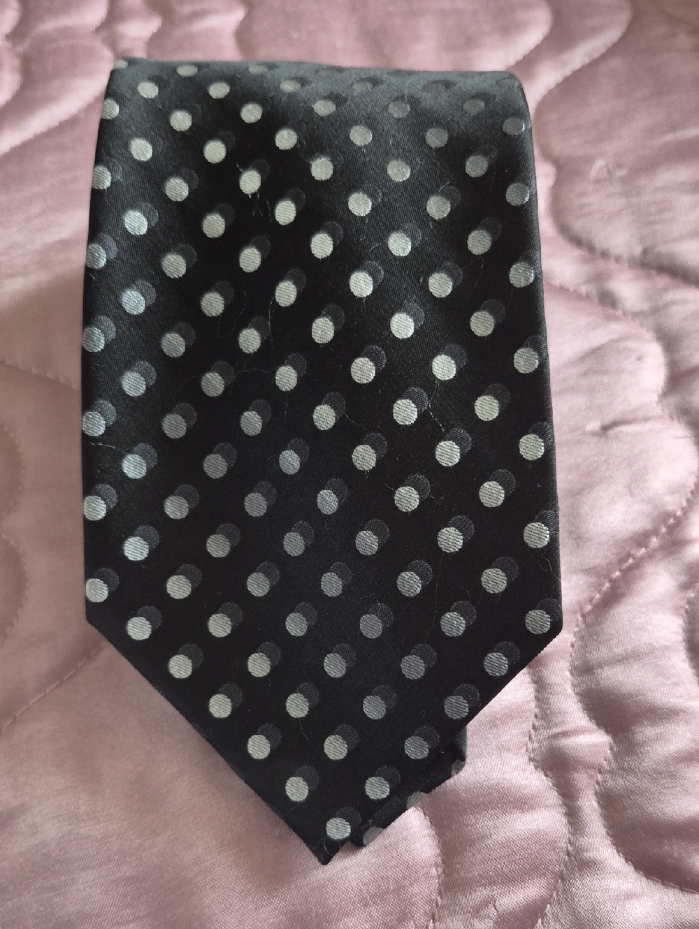 Unlisted by Kenneth Cole Black Polka Dot Tie